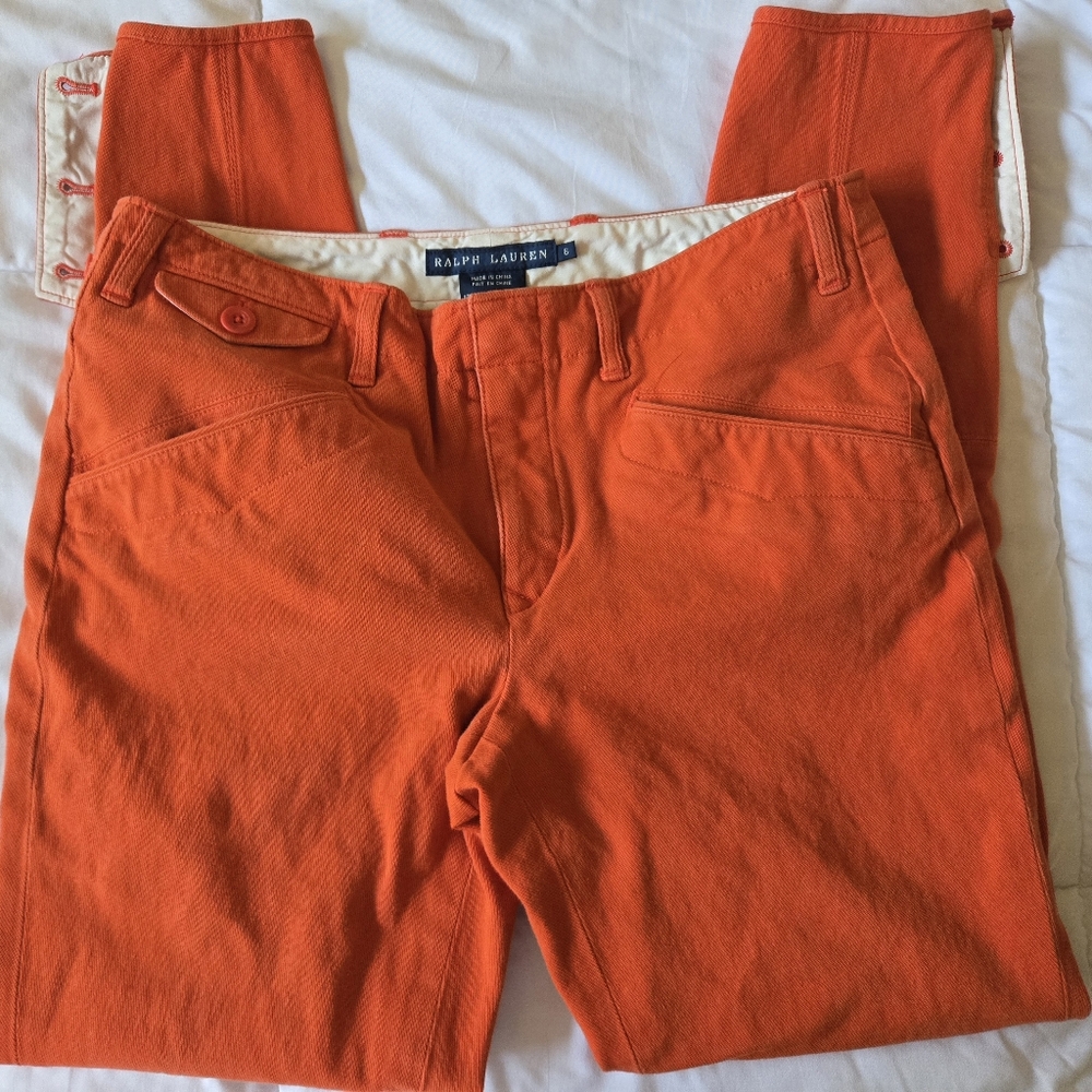 Ralph Lauren Orange Straight Leg Pants